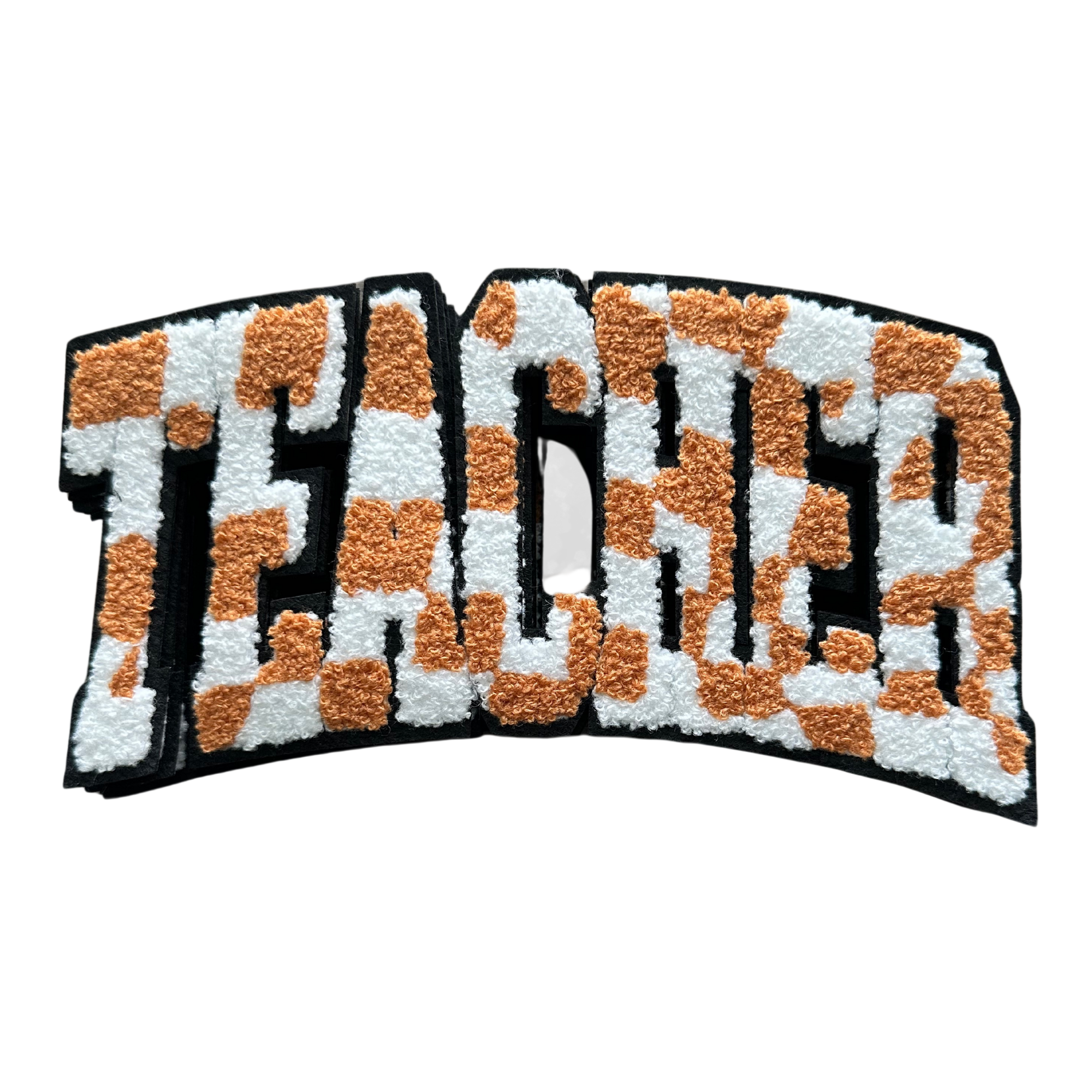 Checkered Teacher Chenille Patch by Neptune Transfers