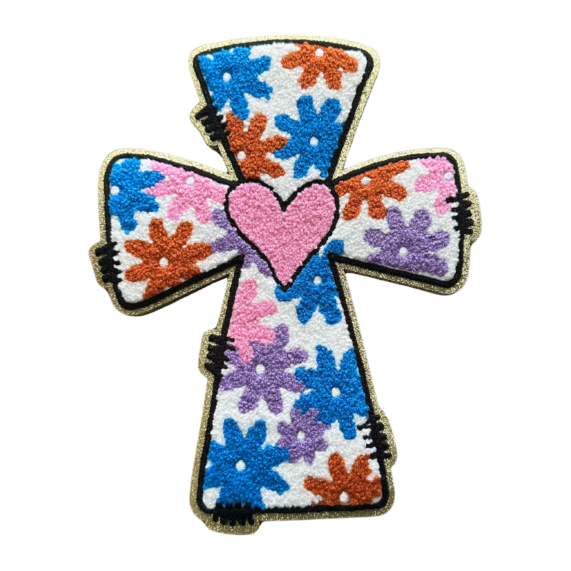 Cross Love Chenille Patch by Neptune Transfers