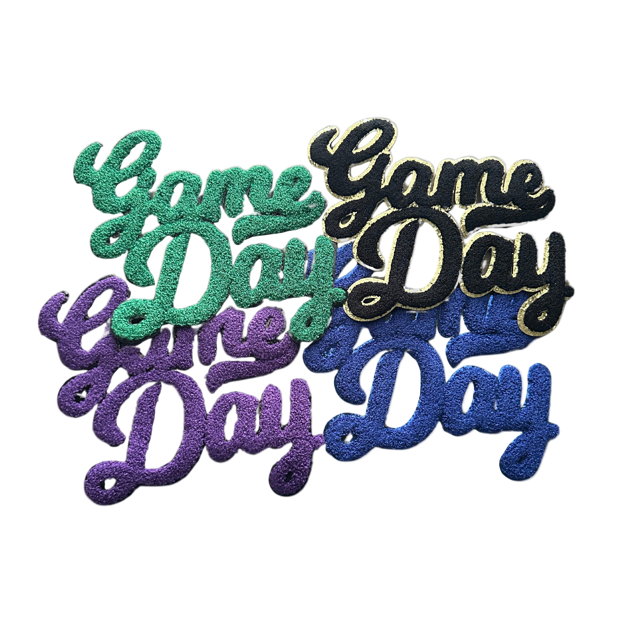 Cursive Game Day Chenille Patch by Neptune Transfers