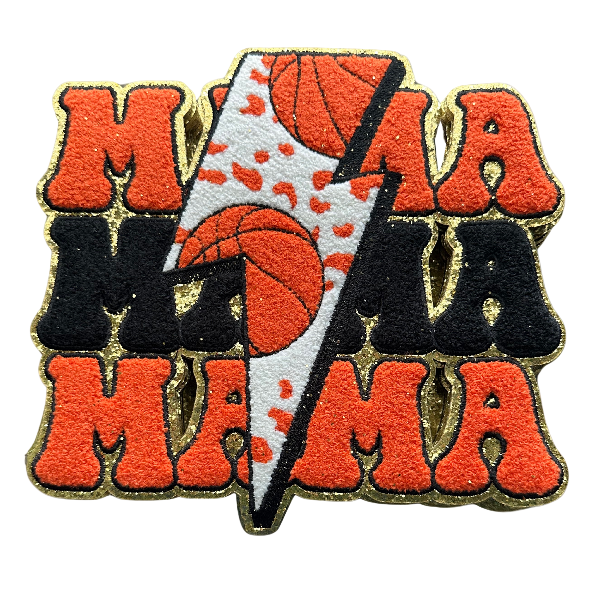 Trio Mama Basketball Chenille Patch by Neptune Transfers