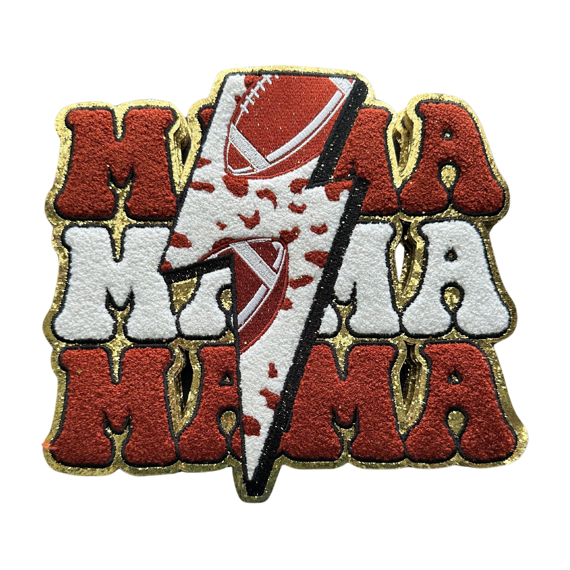 Trio Mama Football Chenille Patch by Neptune Transfers