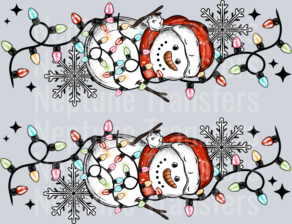 MERRY BRIGHT SNOWMAN SLEEVES