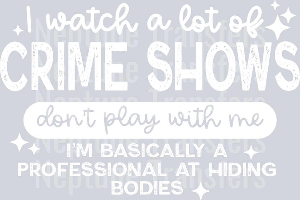 CRIME SHOWS SINGLE COLOR WHITE