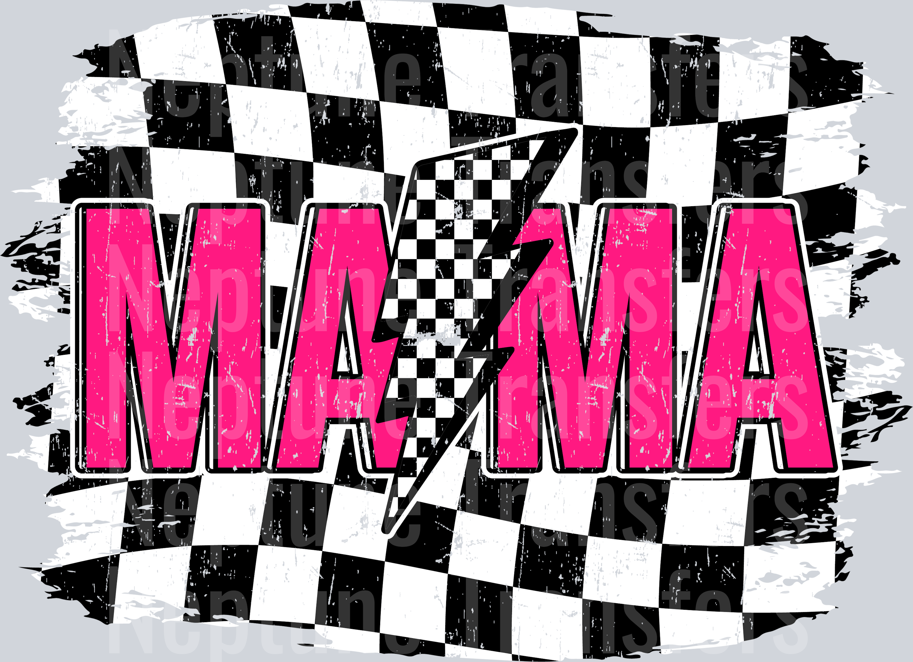 Retro Checkered Pink Mama