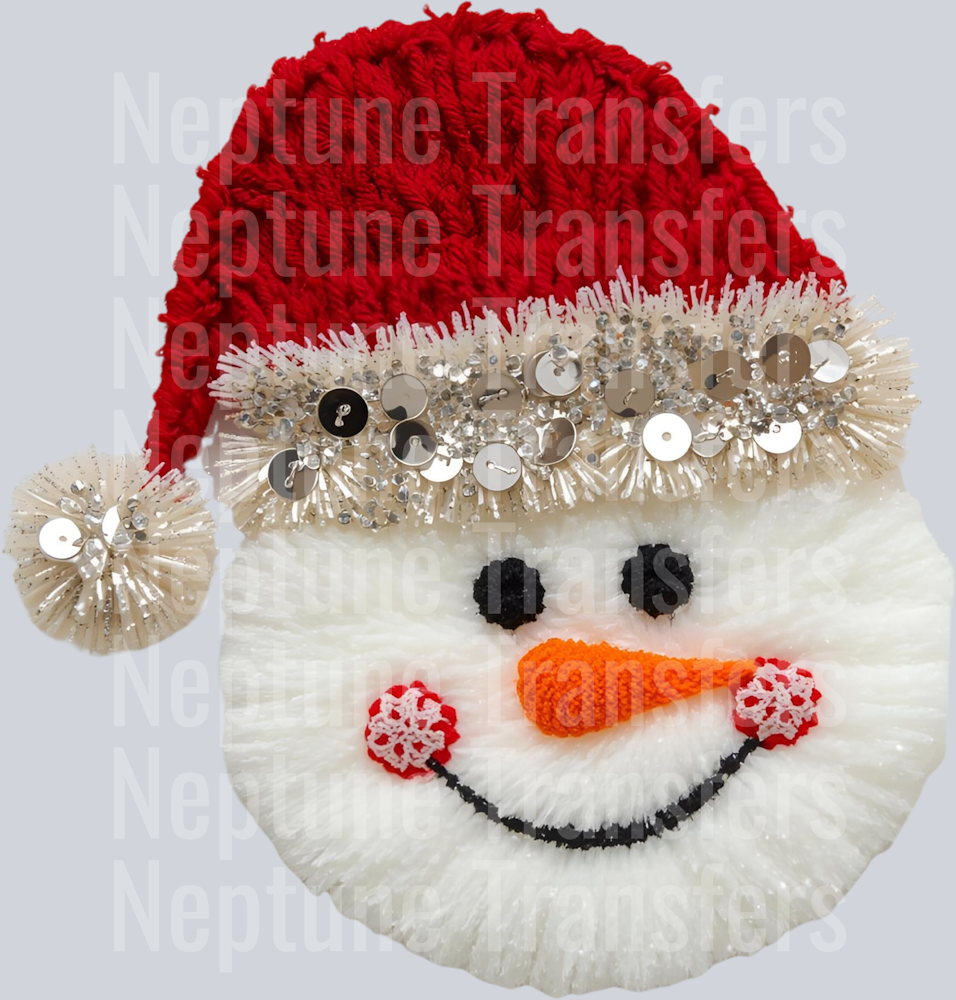 SNOWMAN FAUX YARN FACE