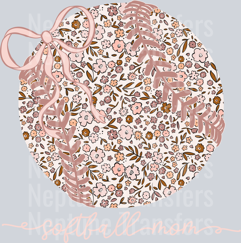 Softball Mom Coquette Floral