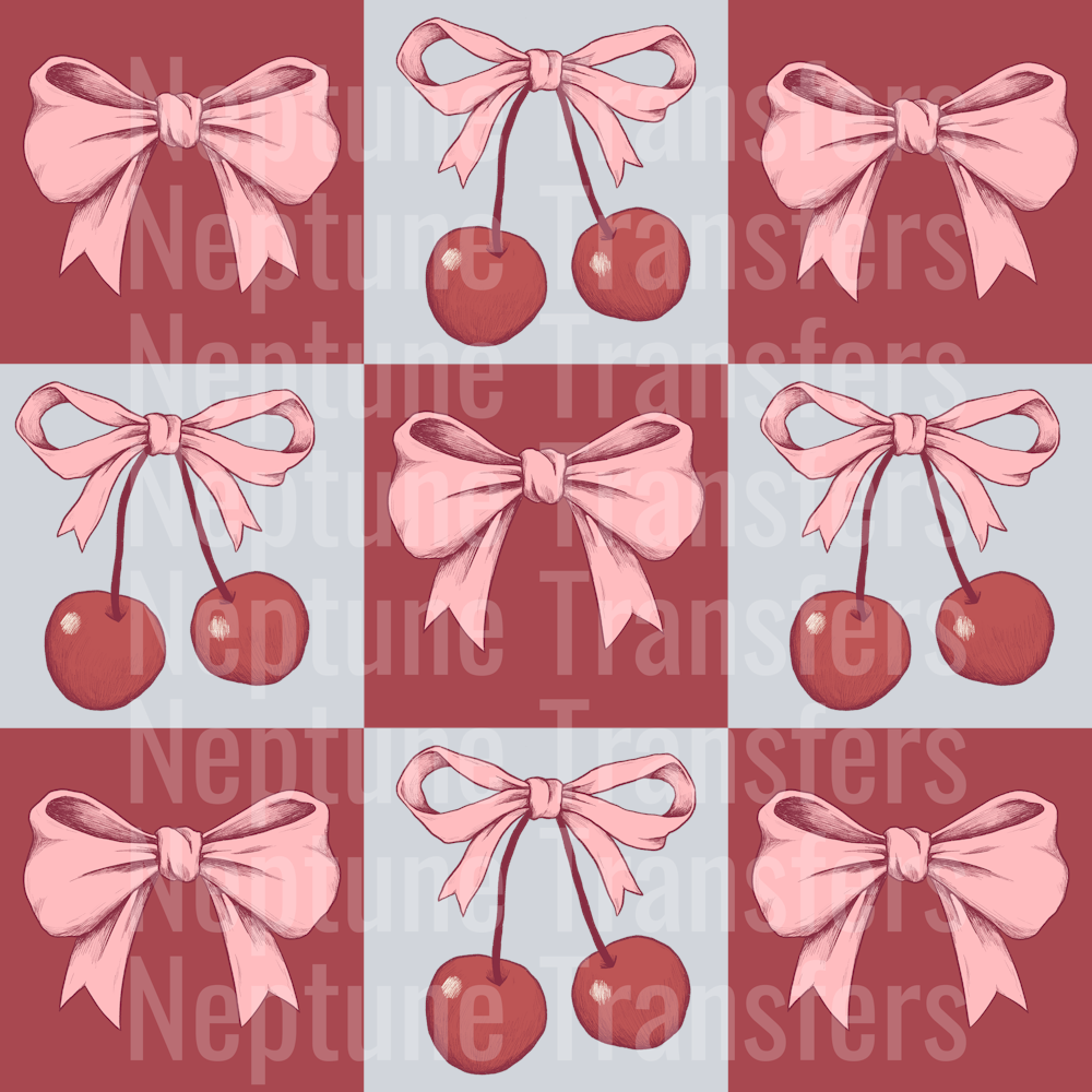 CHERRY BOW CHECKERED