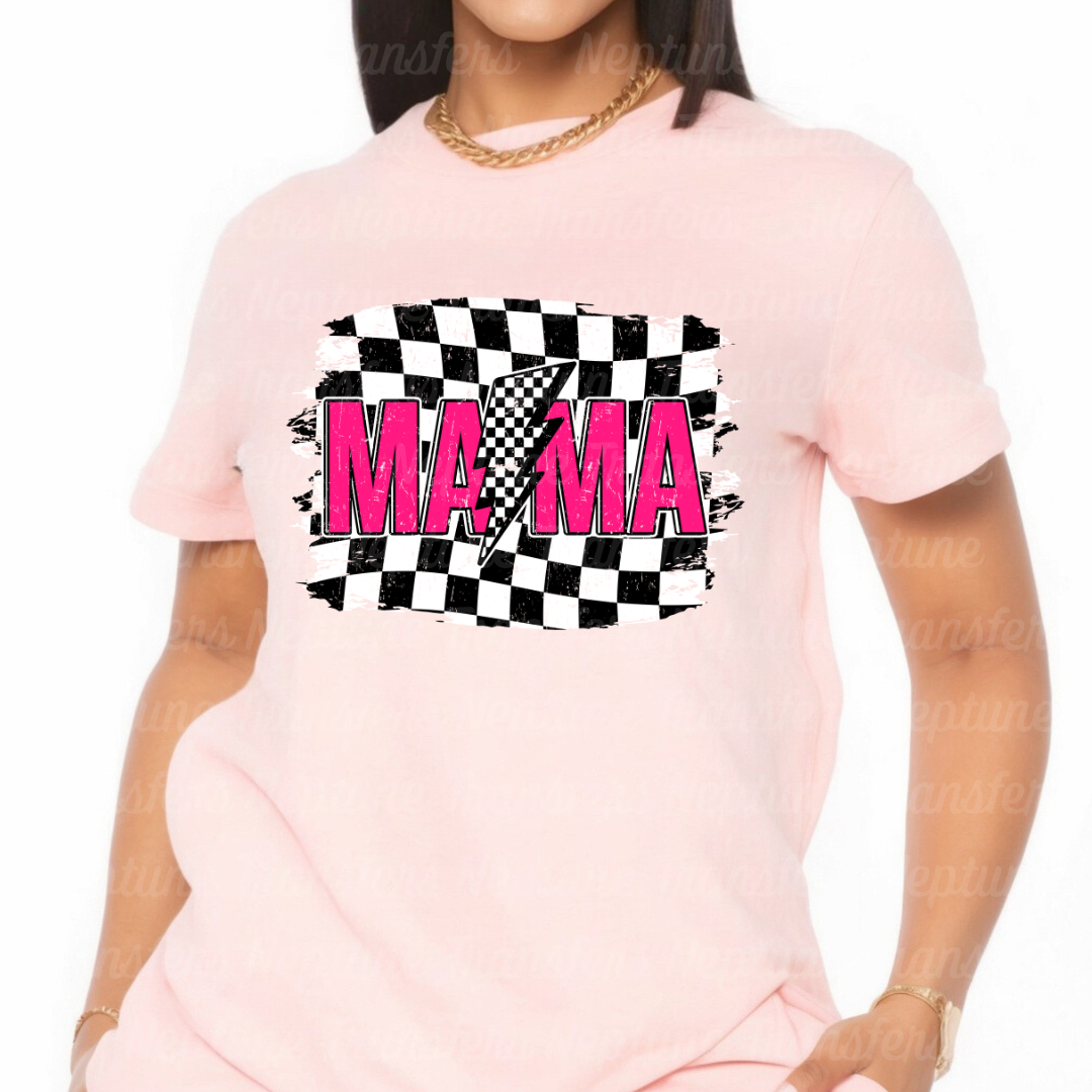 Retro Checkered Pink Mama