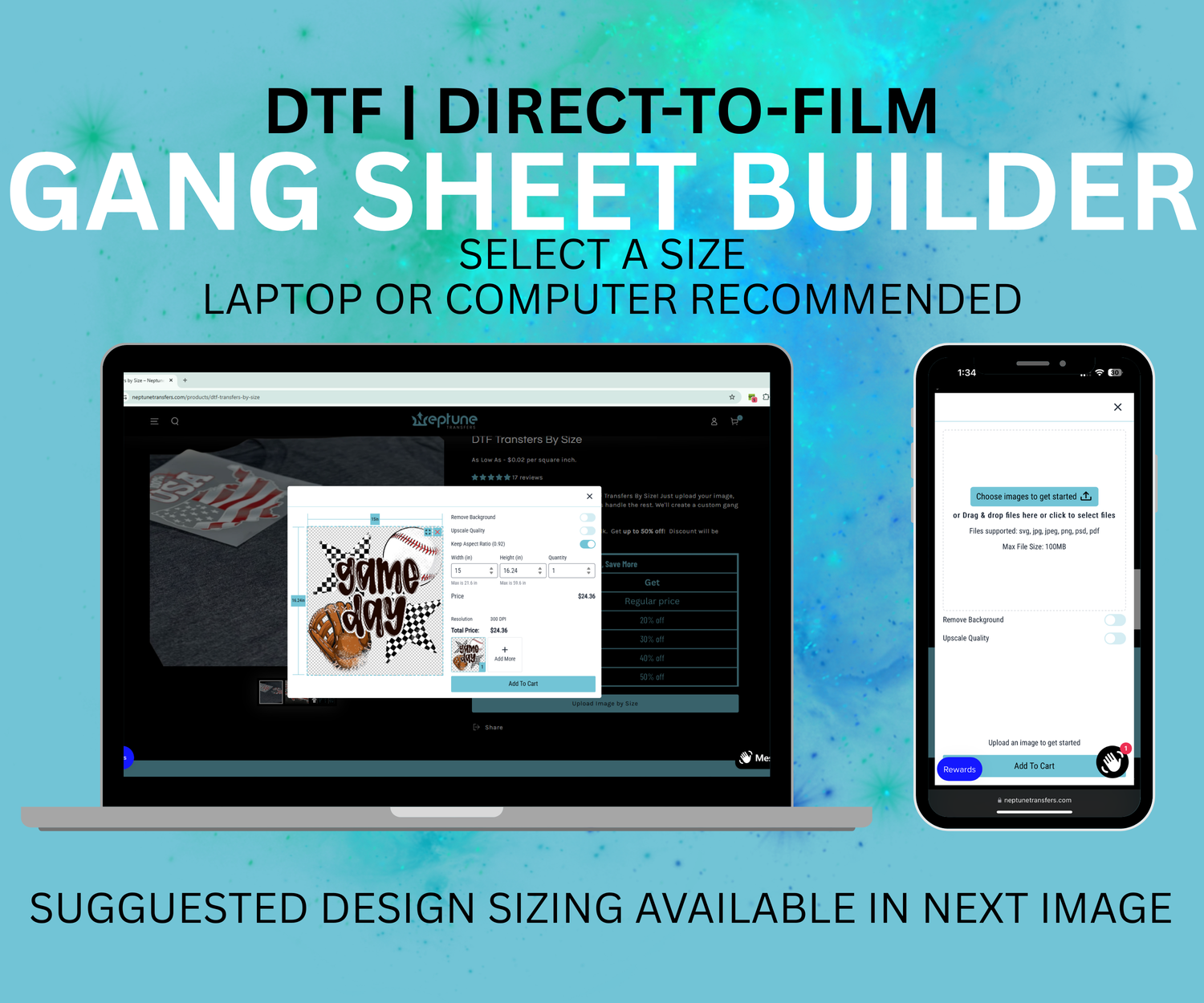 DTF Stationary Gang Sheet Builder