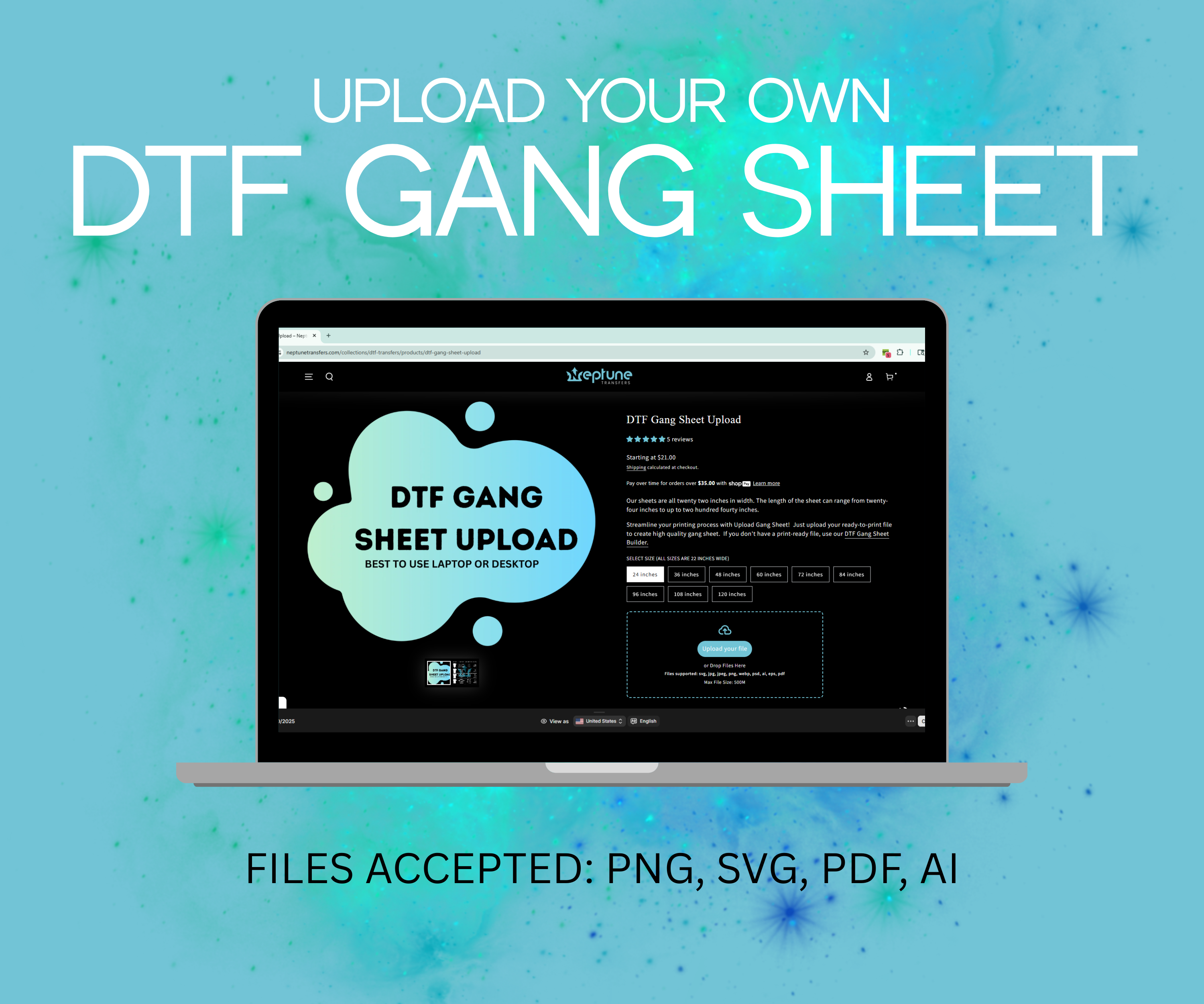 DTF Gang Sheet Upload