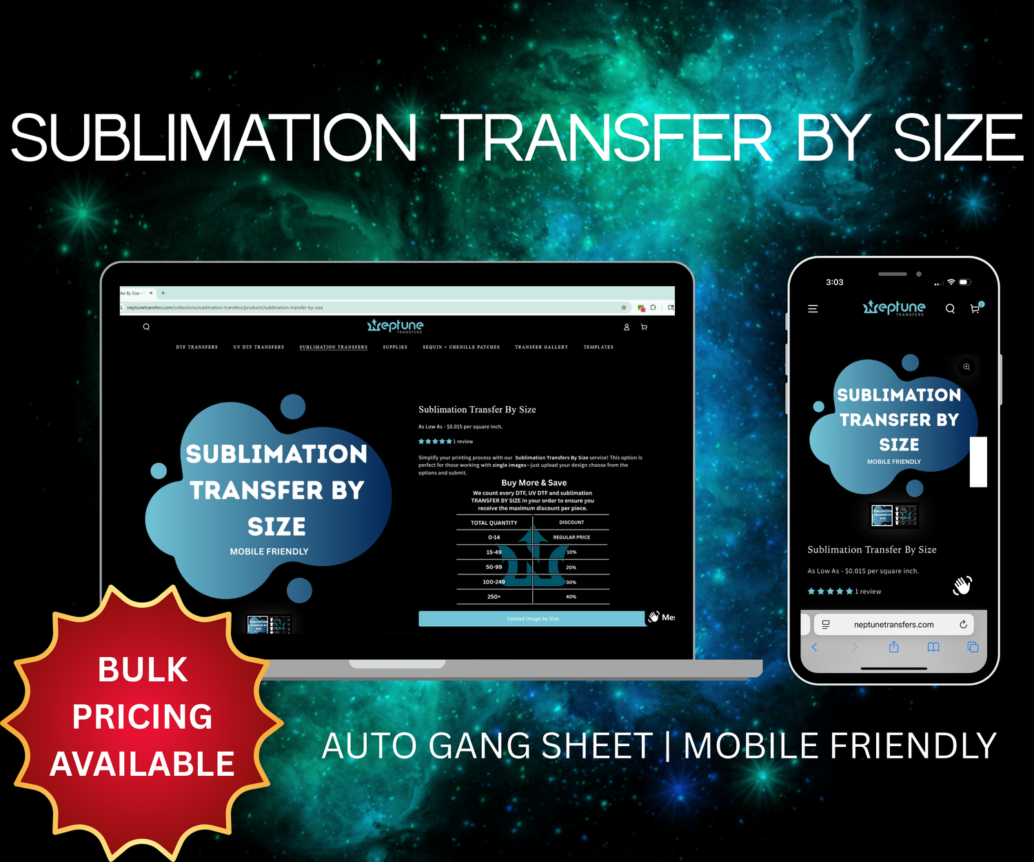 Sublimation Transfer By Size