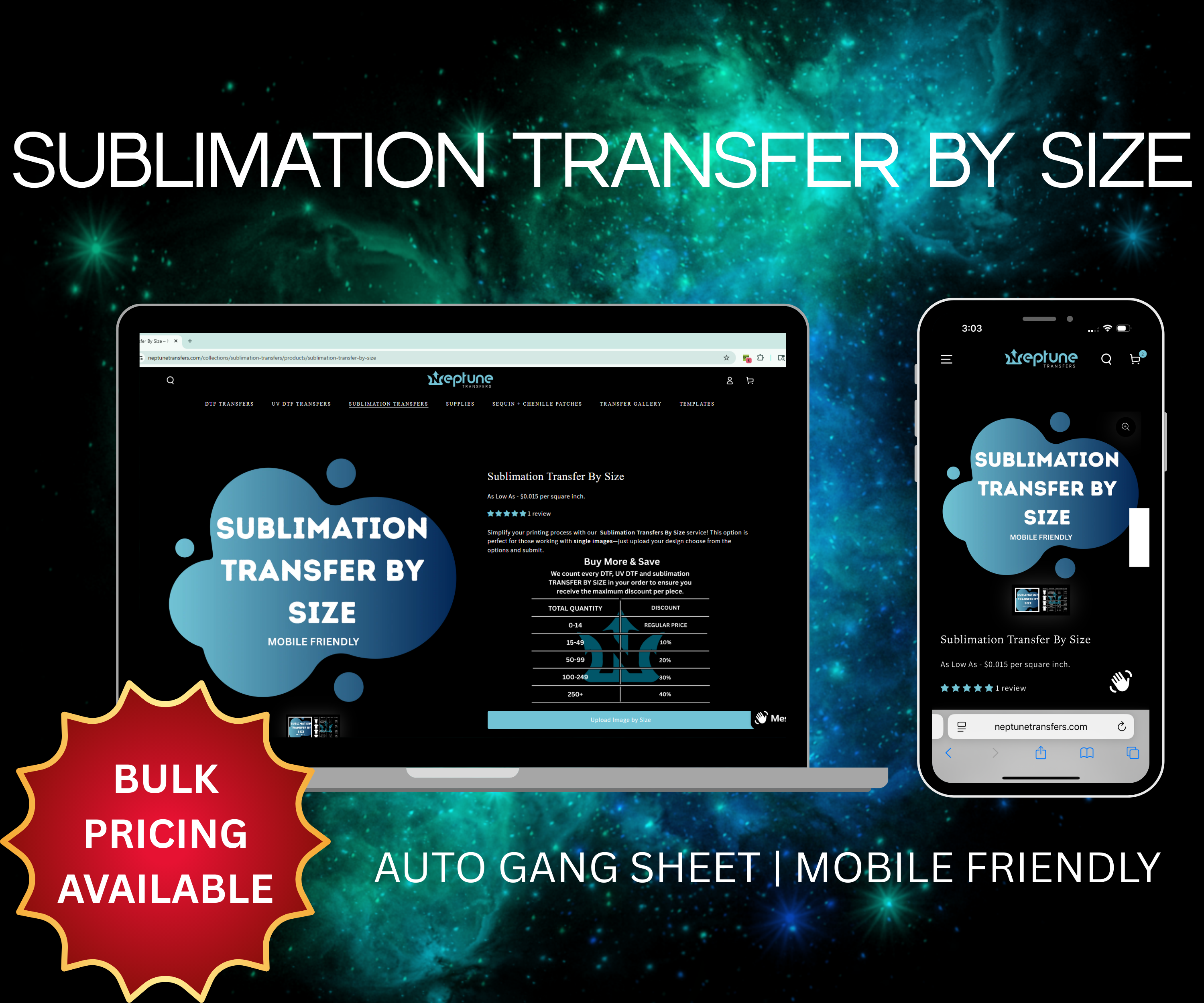 Sublimation Transfer By Size