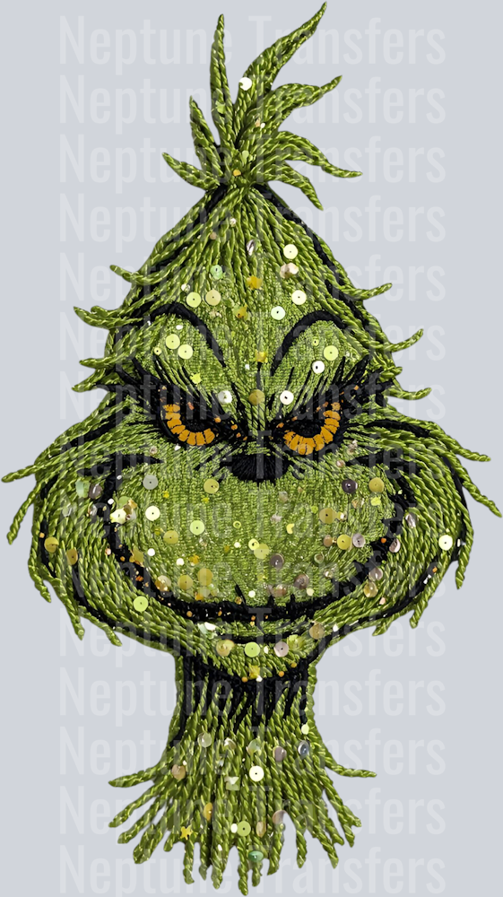 christmas yarn sequin face