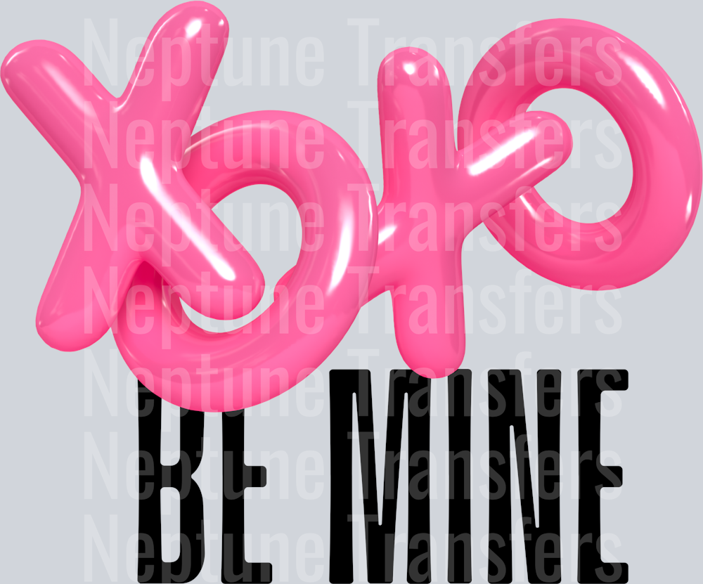 XOXO BE MINE BLACK FONT