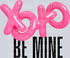 XOXO BE MINE BLACK FONT