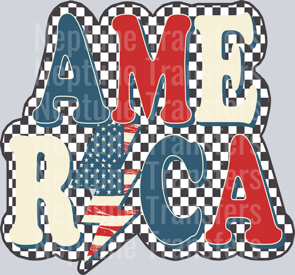 Fourth Of July America Checkered