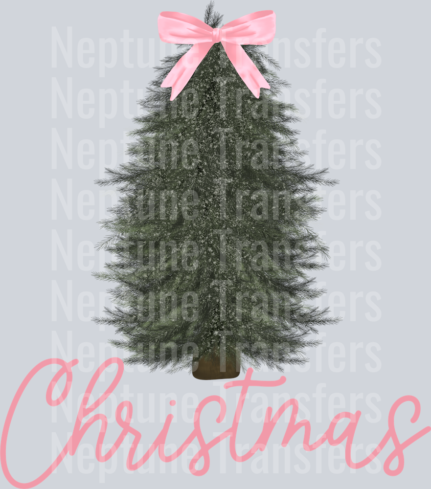 Christmas Tree Pink Bow