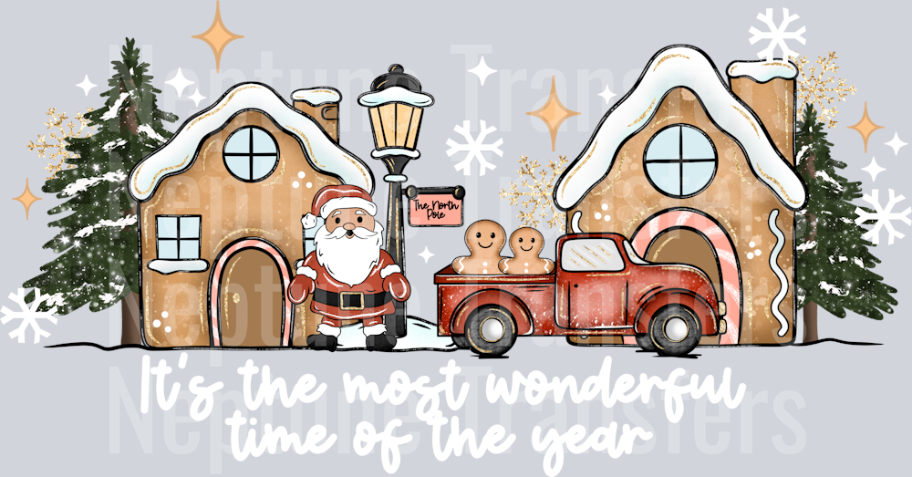 LIGHTER SKIN TONE SANTA WONDERFUL TIME OF THE YEAR