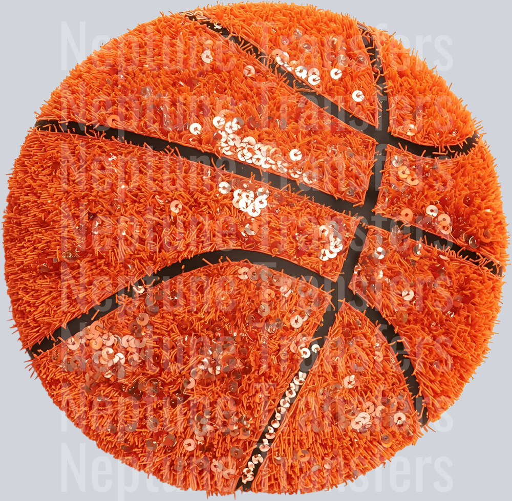 basketball faux yarn sequin