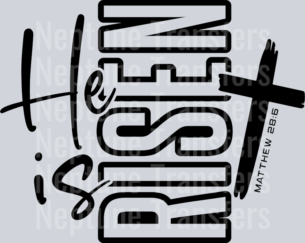 He is Risen Cross Black