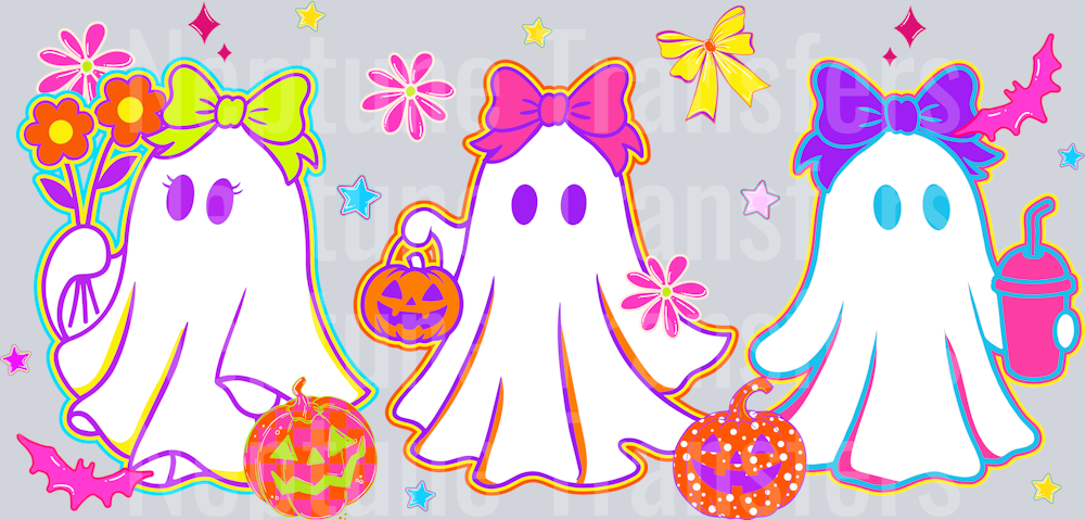 Neon Mini Ghosts
