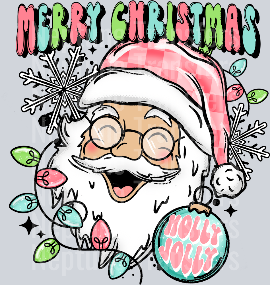 MERRY CHRISTMAS SANTA LIGHT SKINTONE