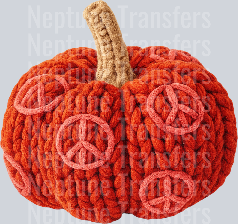 peace pumpkin faux yarn