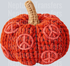 peace pumpkin faux yarn