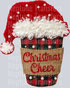 christmas cheer coffee faux yarn