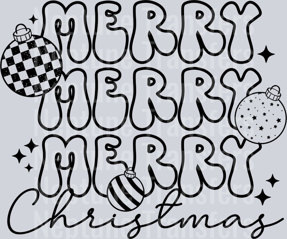 Merry Stacked Single Color Black