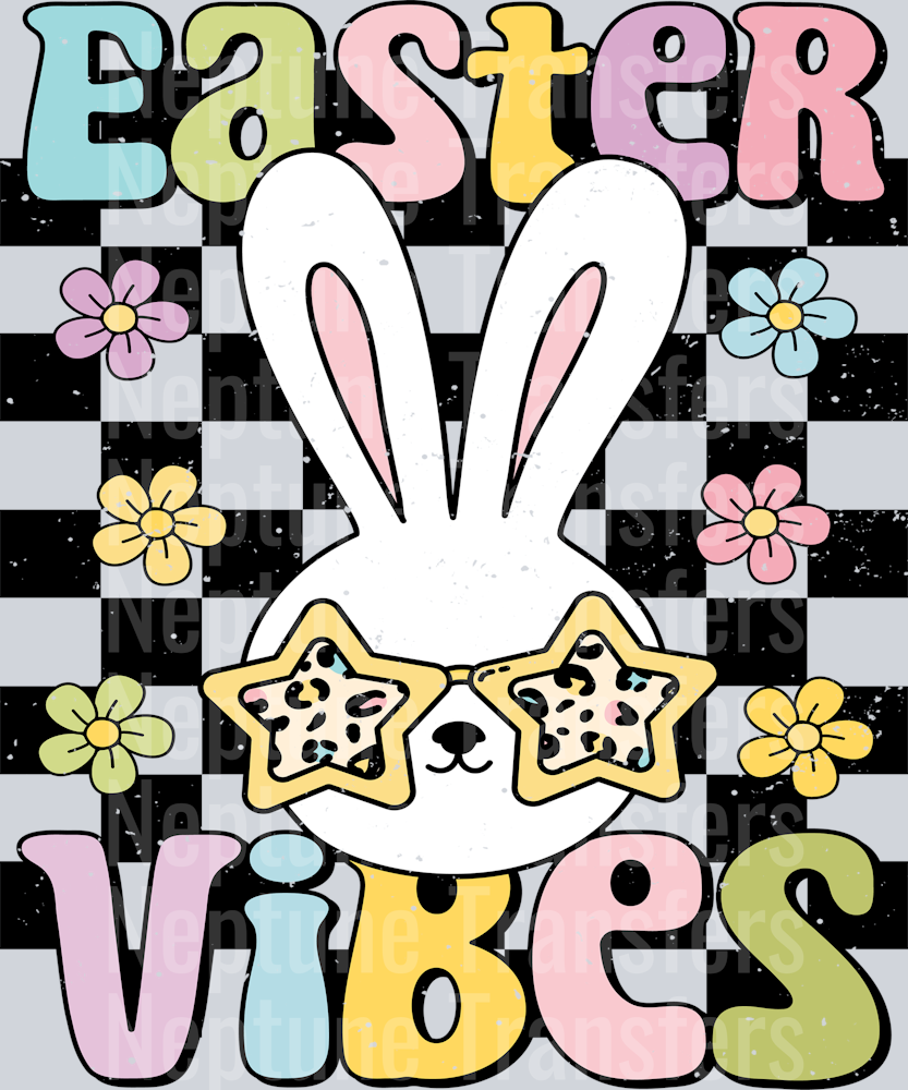 Easter Vibes - Bunny - Distressed