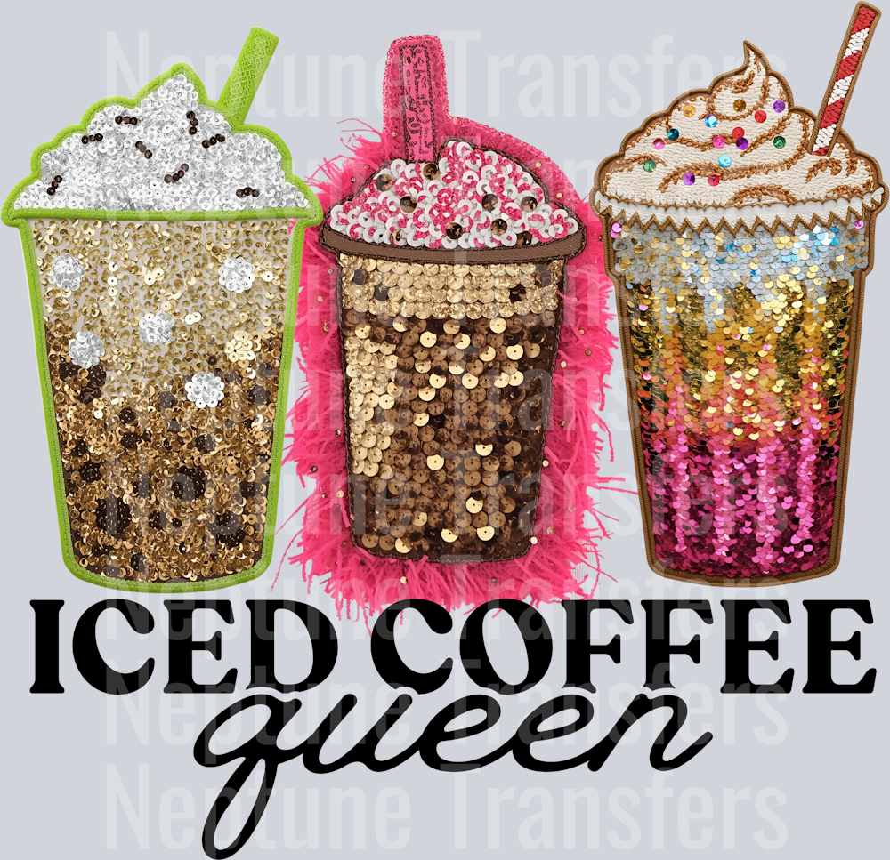 ICED COFFEE QUEEN SEQUIN