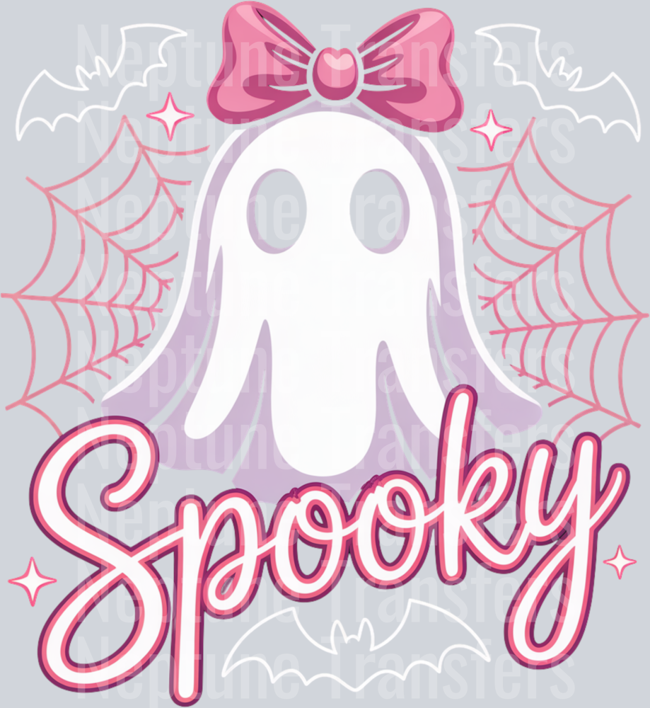 Spooky Ghost Pink Bow