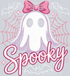Spooky Ghost Pink Bow