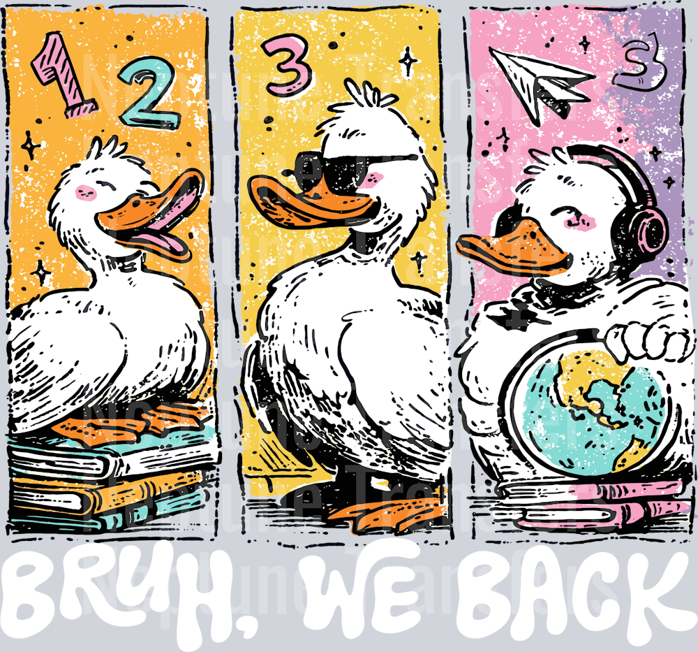 1,2,3 Bruh We Back - White