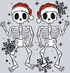 Santa Skellies Black