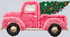 pink christmas truck faux yarn