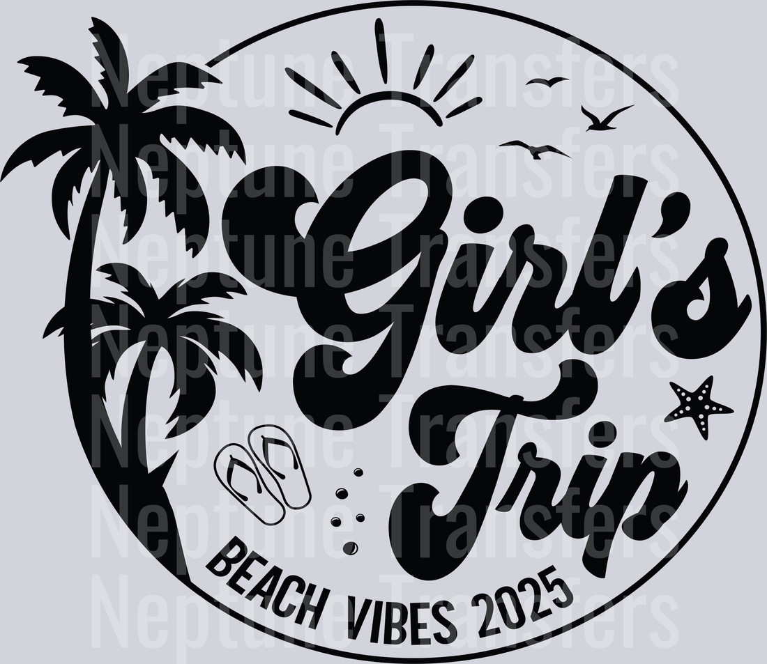 Girls Trip Beach Vibes 2025 Black