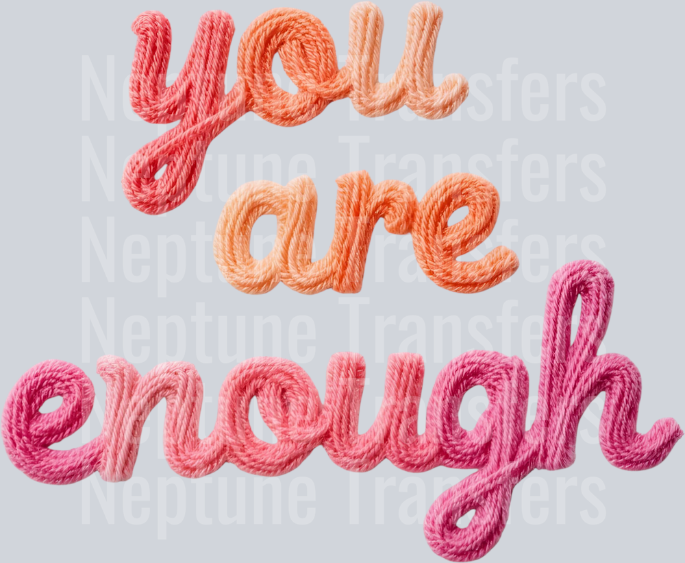you are enough faux yarn