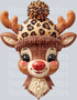 REINDEER LEOPARD HAT FAUX DETAIL