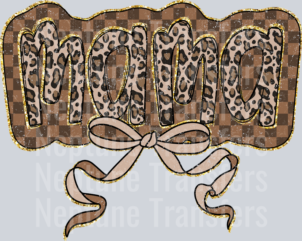 Brown Checkered Mom Bow