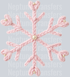 pink snowflake pear faux yarn