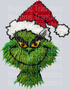 CHRISTMAS GREEN YARN FACE