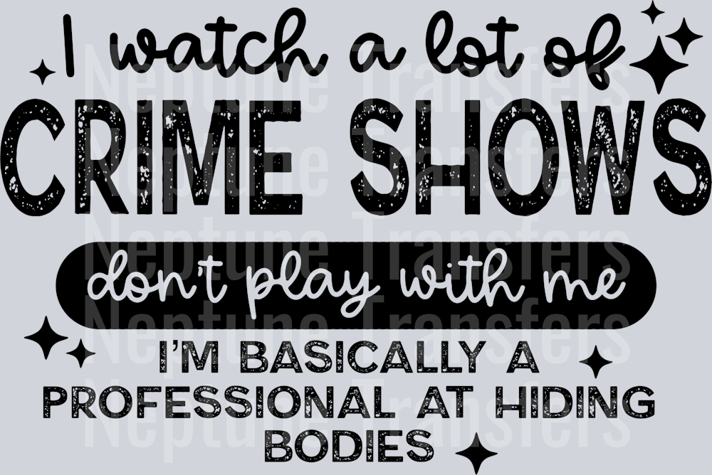 CRIME SHOWS SINGLE COLOR BLACK