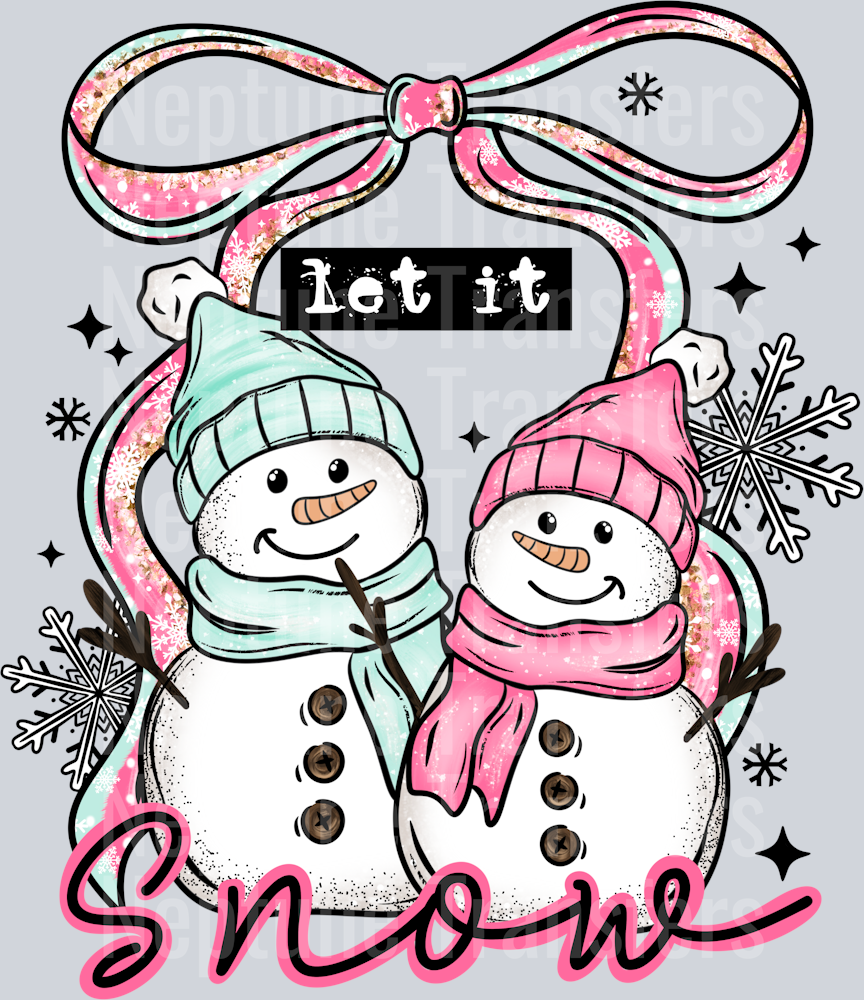LET IT SNOW MINT AND PINK