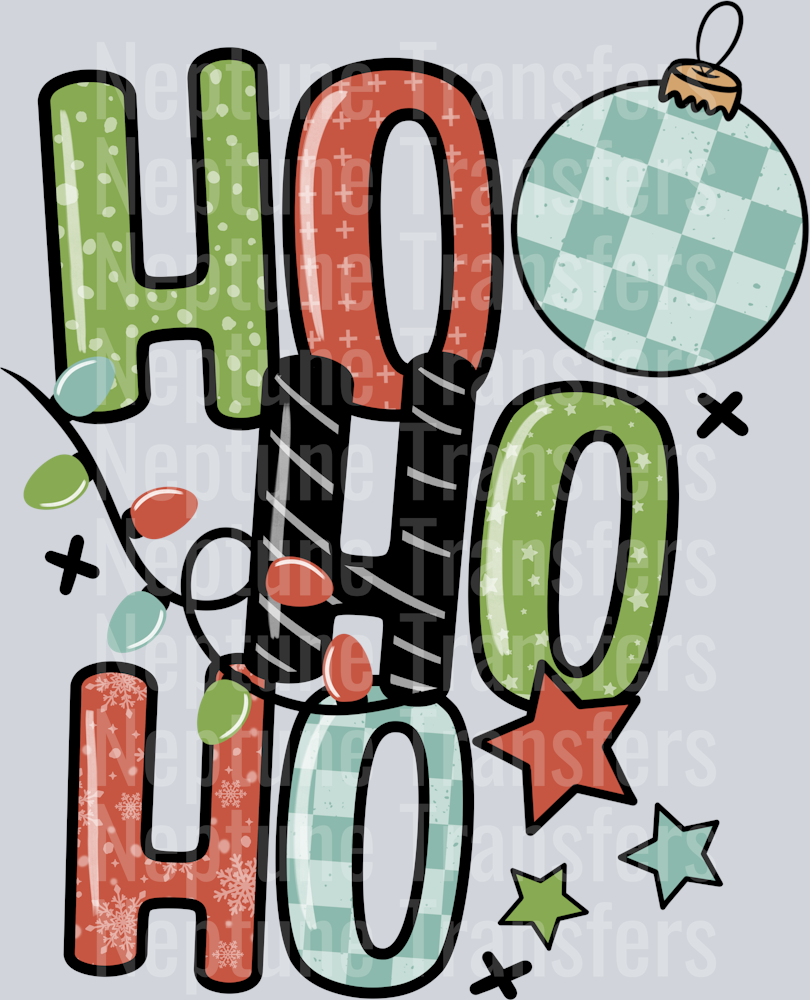 Ho Ho Ho Blue And Green