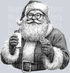SANTA BLACK AND WHITE MILK AND COOKIES
