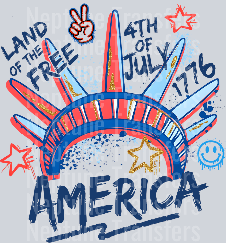 4th July Crown Graffiti