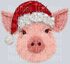 christmas pig faux yarn