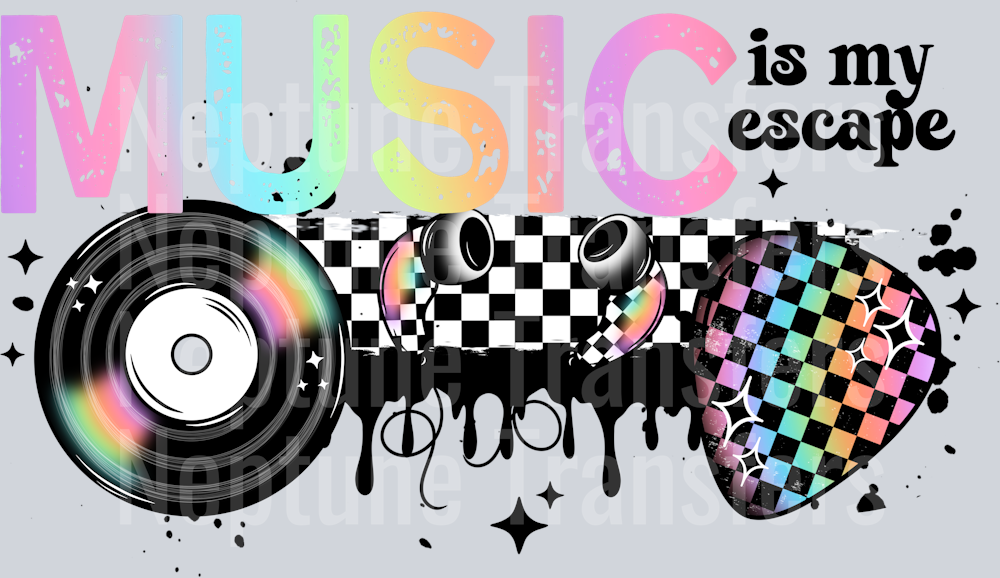 Music Is My Escape Black Words